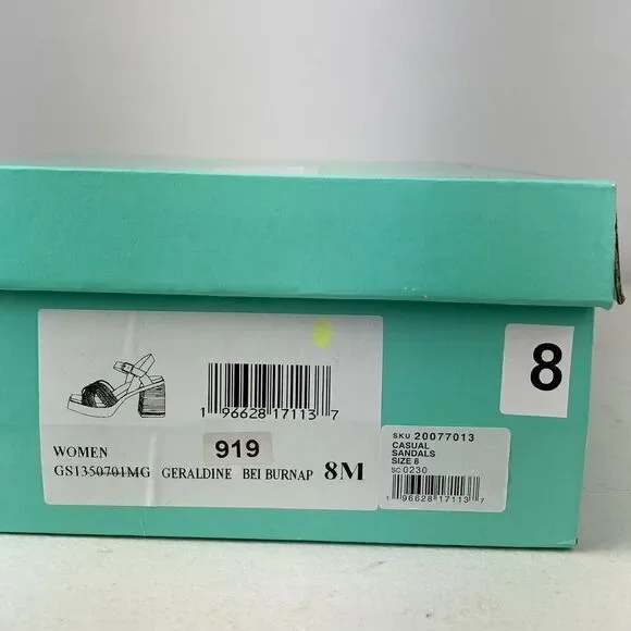 MIA Geraldine Chunky Strap Buckle Heels Sandals Women’s Size 8 NEW - Picture 5 of 5